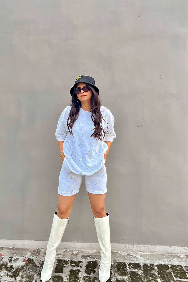 White Monogram Tee