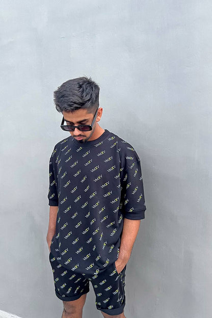 Black Monogram Tee